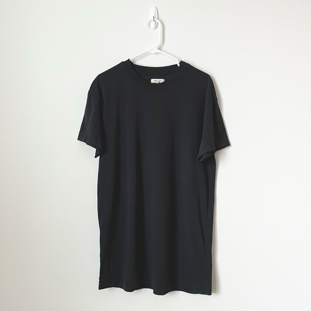 Madewell 100% Cotton Black T-Shirt Dress